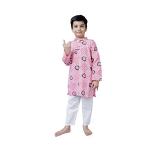 Printed kantha woven cotton kurta with pajama