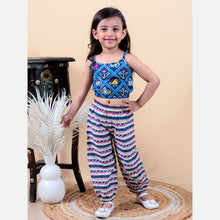 Green printed pure cotton crop top with adjuster and Pyjamas