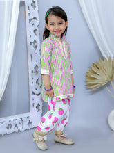 Pink pure cotton printed kurti with Patiala