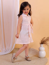 Pink Solid double gauze cotton sleeveless dress