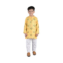 Printed kantha woven cotton kurta with pajama