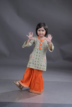 Printed straight pure cotton kurti with sharara