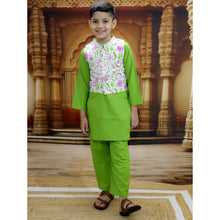 Blue Pure Cotton Printed Kurta Pyjama With Jacket