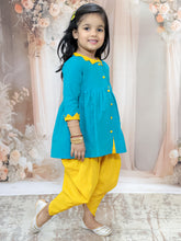 Siblings Animal Embroidered Pure Cotton A-Line Kurta With Dhoti Pants