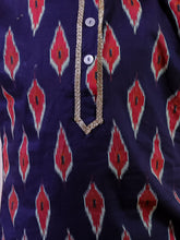 Red pure cotton printed kurta with pajama