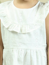 White pure cotton shiffli embroidry dress