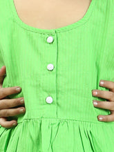 Green pure cotton top with shorts