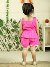 Green pure cotton top with shorts