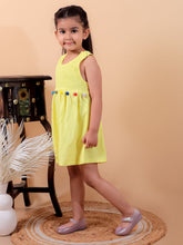 Yellow cotton smoking one piece frock