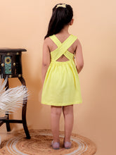 Yellow cotton smoking one piece frock