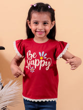 Maroon pure cotton girls top