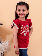 Maroon pure cotton girls top