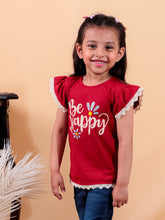 Maroon pure cotton girls top