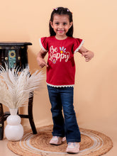 Maroon pure cotton girls top