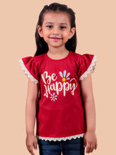 Green pure cotton girls top