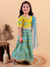 Girls Printed Gotta Patti Pure Cotton Ready to Wear Lehenga & Blouse With Dupatta