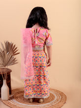 Girls Printed Gotta Patti Pure Cotton Ready to Wear Lehenga & Blouse With Dupatta