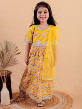 Girls Printed Gotta Patti Pure Cotton Ready to Wear Lehenga & Blouse With Dupatta