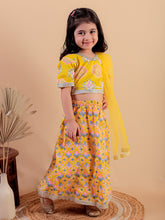 Girls Printed Gotta Patti Pure Cotton Ready to Wear Lehenga & Blouse With Dupatta