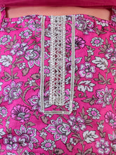 Pink Cotton Printed Kurti With Sharara with Dupatta