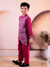 Siblings Pink Pure Cotton Printed Kurta Pyjama Set