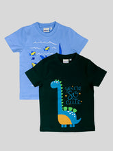 Boys Pack Of 2 Graphic Printed Round Neck T-shirts