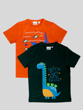 Boys Pack Of 2 Graphic Printed Round Neck T-shirts