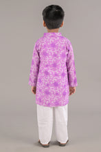 Printed cotton straight kurta with pajama