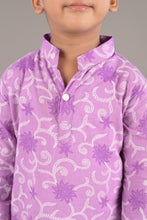 Printed cotton straight kurta with pajama