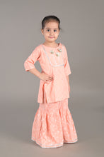 Printed straight viscose kurti with sharara