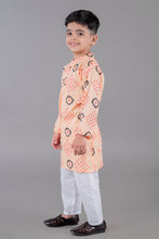 Printed kantha woven cotton kurta with pajama