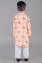 Printed kantha woven cotton kurta with pajama