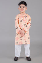 Printed kantha woven cotton kurta with pajama