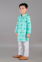 Printed cotton straight kurta with pajama