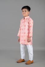 Printed cotton straight kurta with pajama