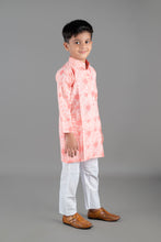 Printed cotton straight kurta with pajama