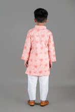 Printed cotton straight kurta with pajama