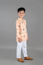 Printed kantha woven cotton kurta with pajama