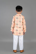 Printed kantha woven cotton kurta with pajama