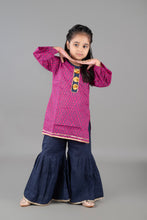 Printed straight pure cotton kurti with sharara