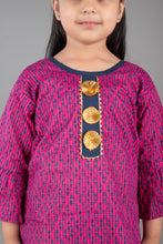 Printed straight pure cotton kurti with sharara