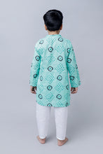 Printed kantha woven cotton kurta with pajama