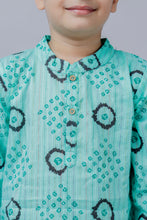 Printed kantha woven cotton kurta with pajama