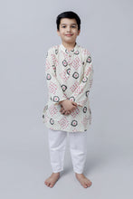 Printed kantha woven cotton kurta with pajama