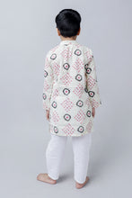 Printed kantha woven cotton kurta with pajama