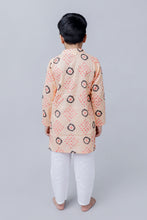 Printed kantha woven cotton kurta with pajama