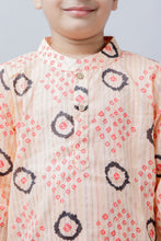 Printed kantha woven cotton kurta with pajama