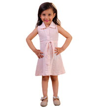 Pink Solid double gauze cotton sleeveless dress