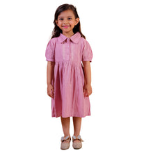 Light Violet Cotton lurex fit and flare dress