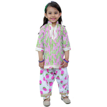 Pink pure cotton printed kurti with Patiala